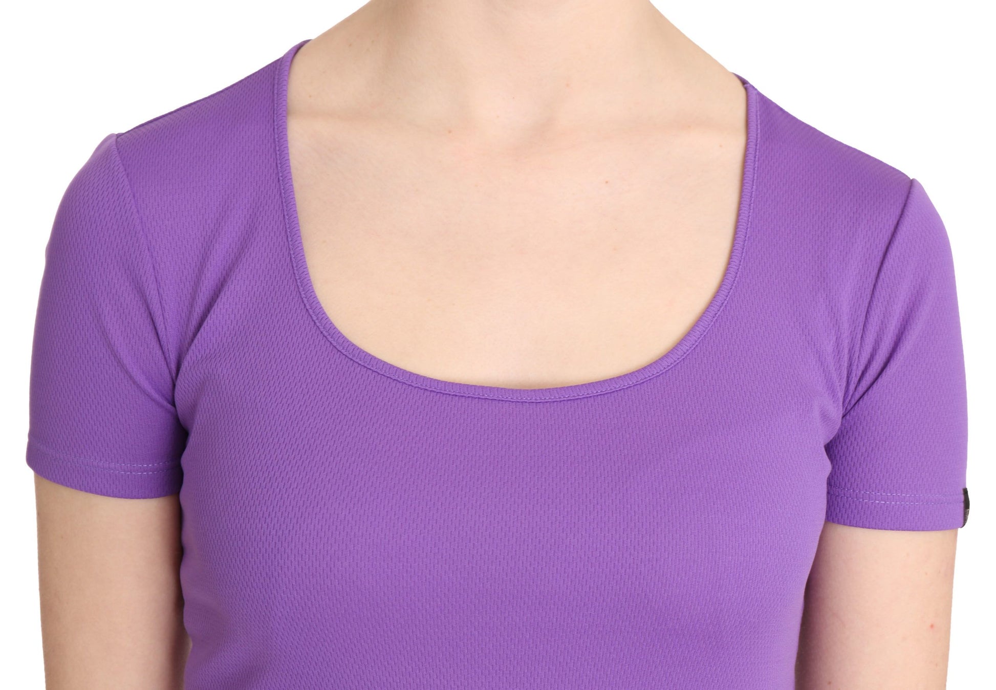 GF Ferre Purple 100% Polyester Short Sleeve Top  Blouse