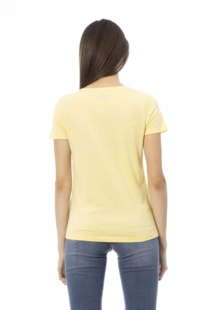 Trussardi Action "Yellow Cotton Women T-Shirt"