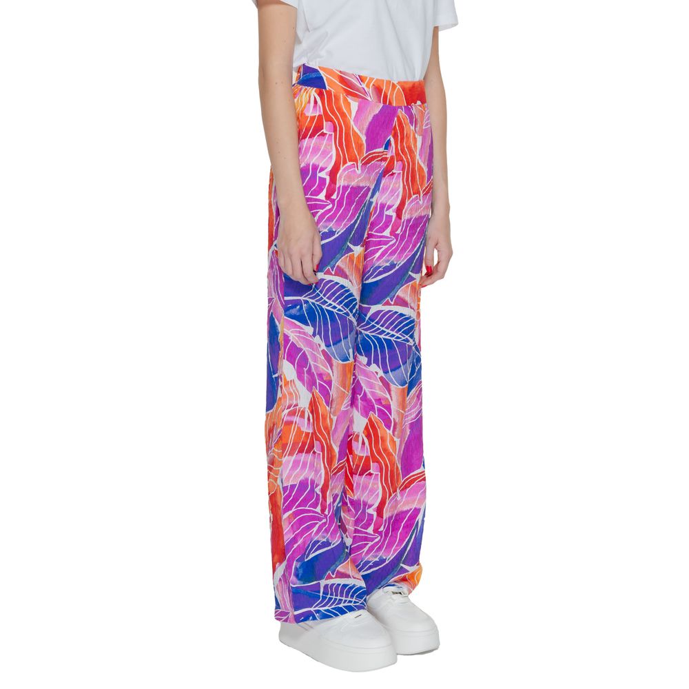 Vila Clothes Multicolor Viscose Pant