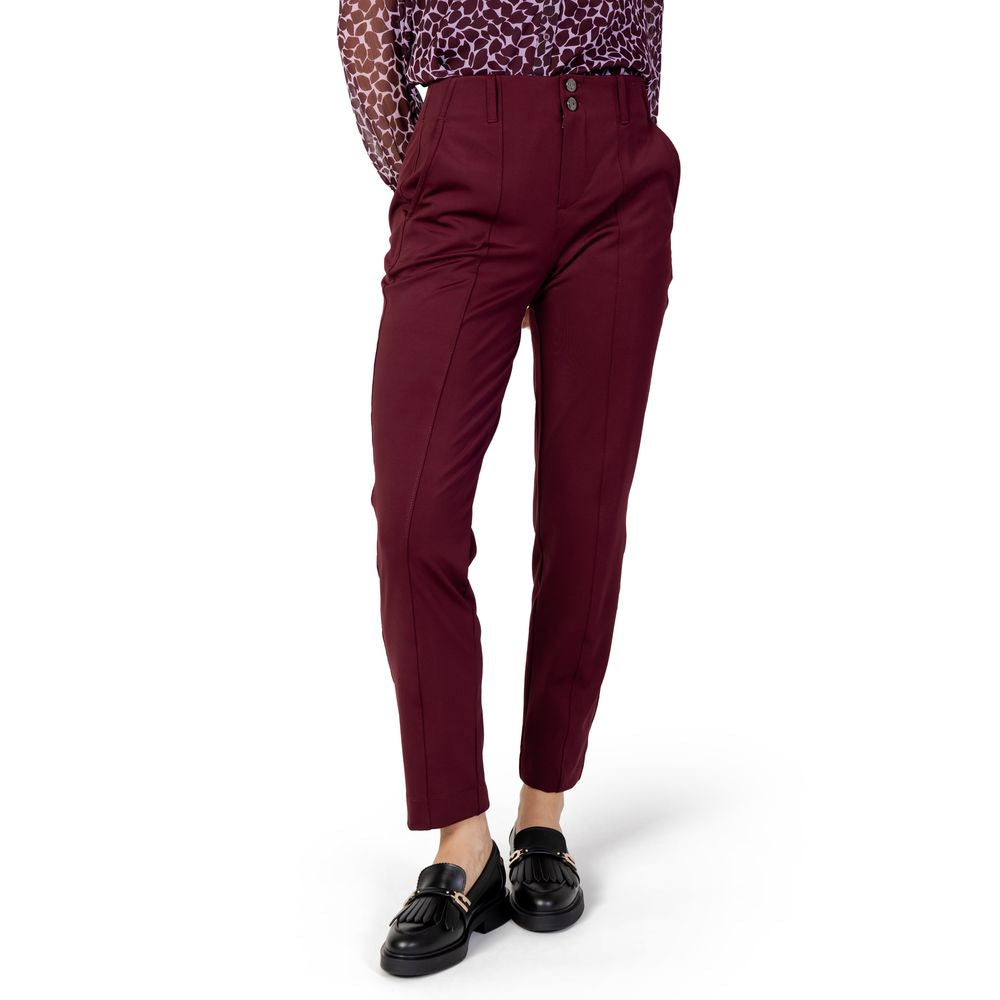 Street One Bordeaux Polyester Pant