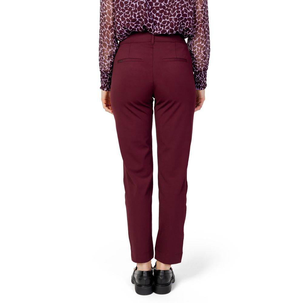 Street One Bordeaux Polyester Pant
