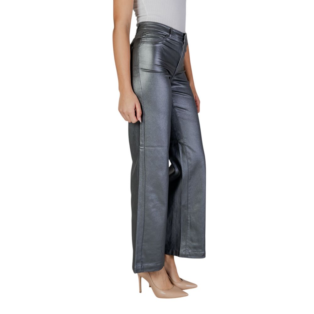 Jacqueline De Yong Silver Viscose Pant
