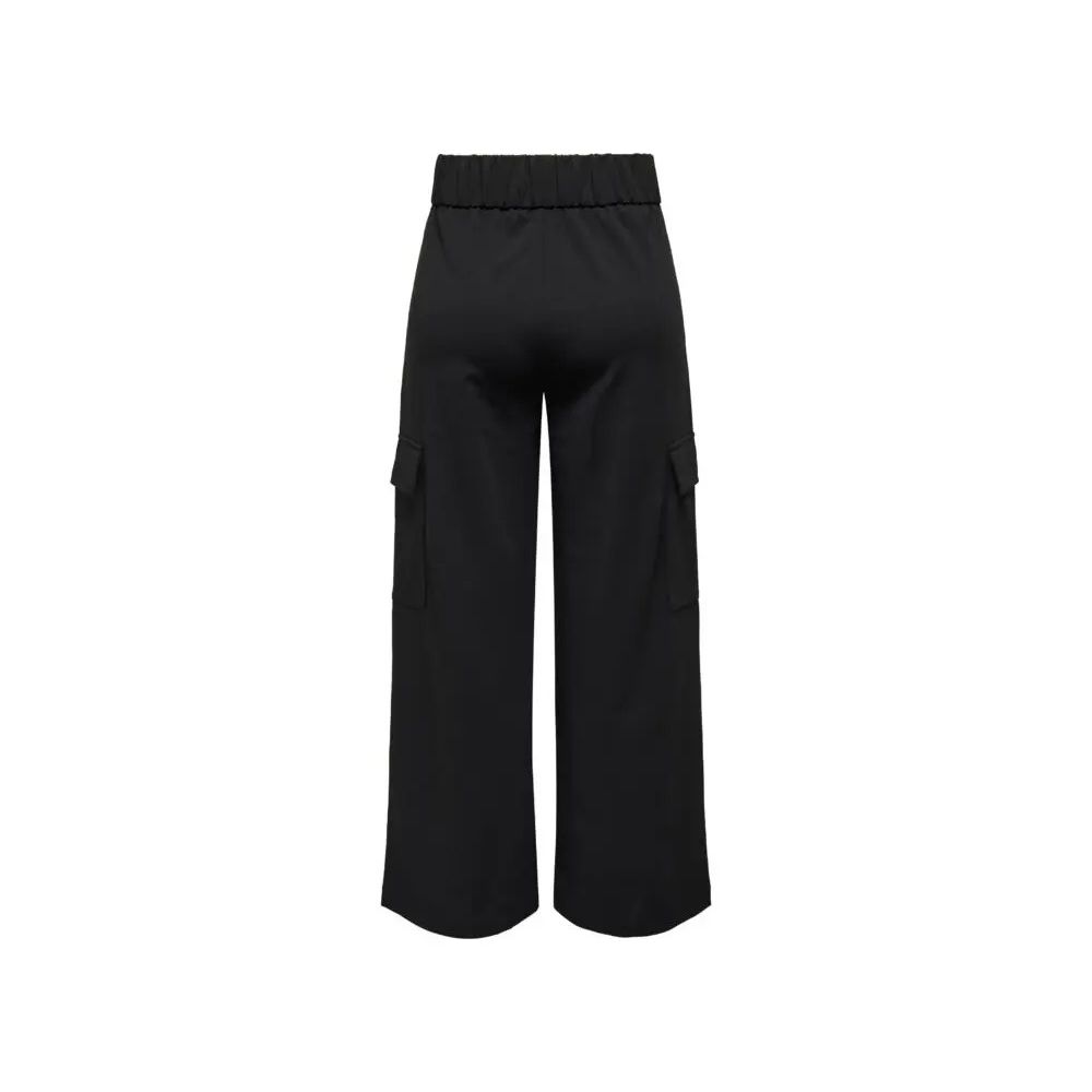 Jacqueline De Yong Black Polyester Casual Pants