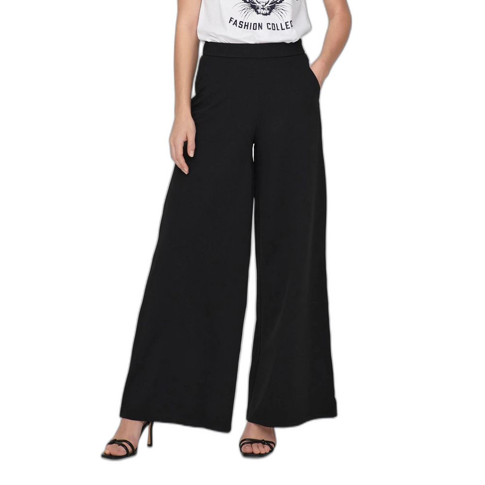 Jacqueline De Yong Black Recycled Polyester Casual Pants