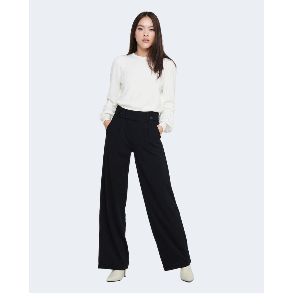 Jacqueline De Yong Black Polyester Casual Pants