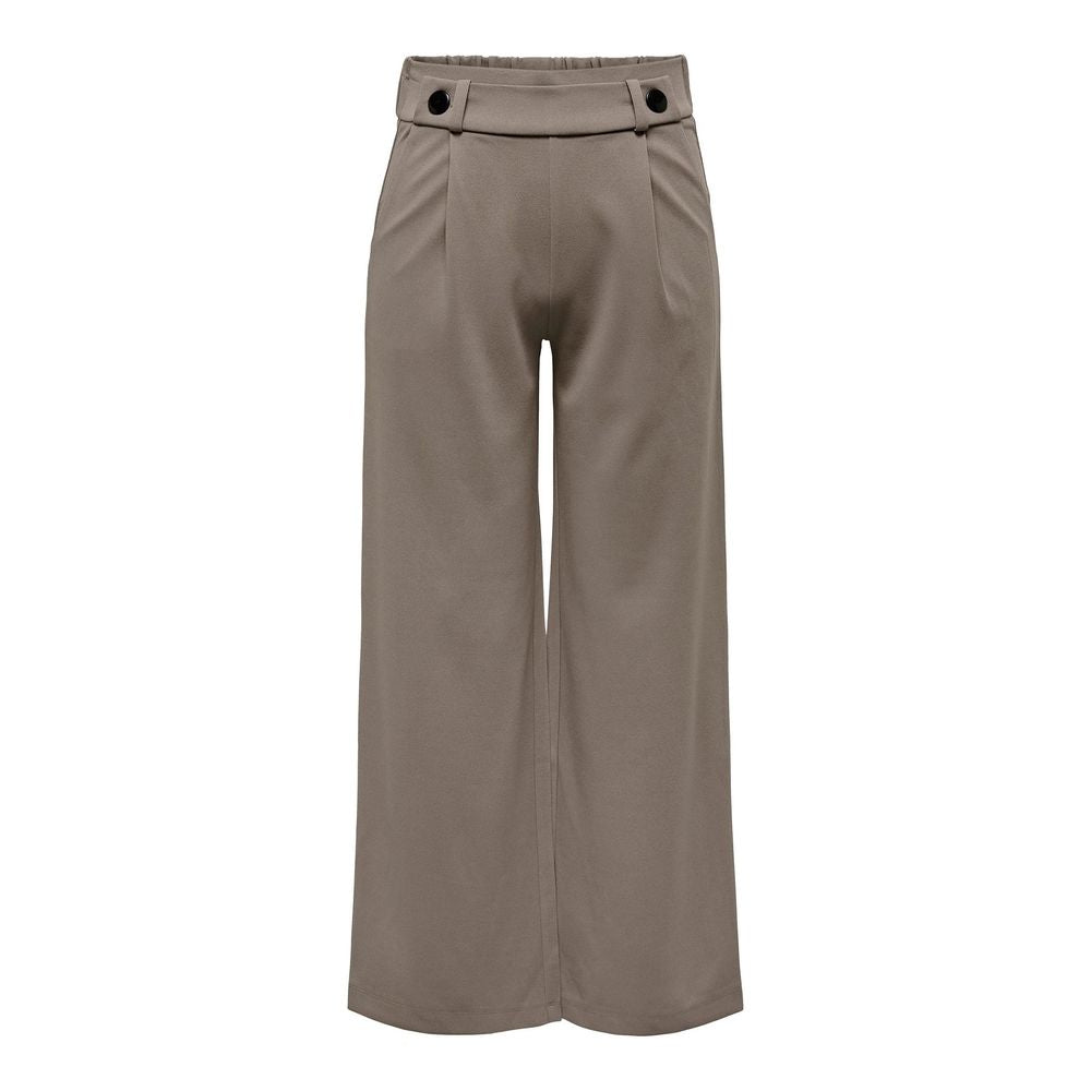 Jacqueline De Yong Brown Polyester Casual Pants