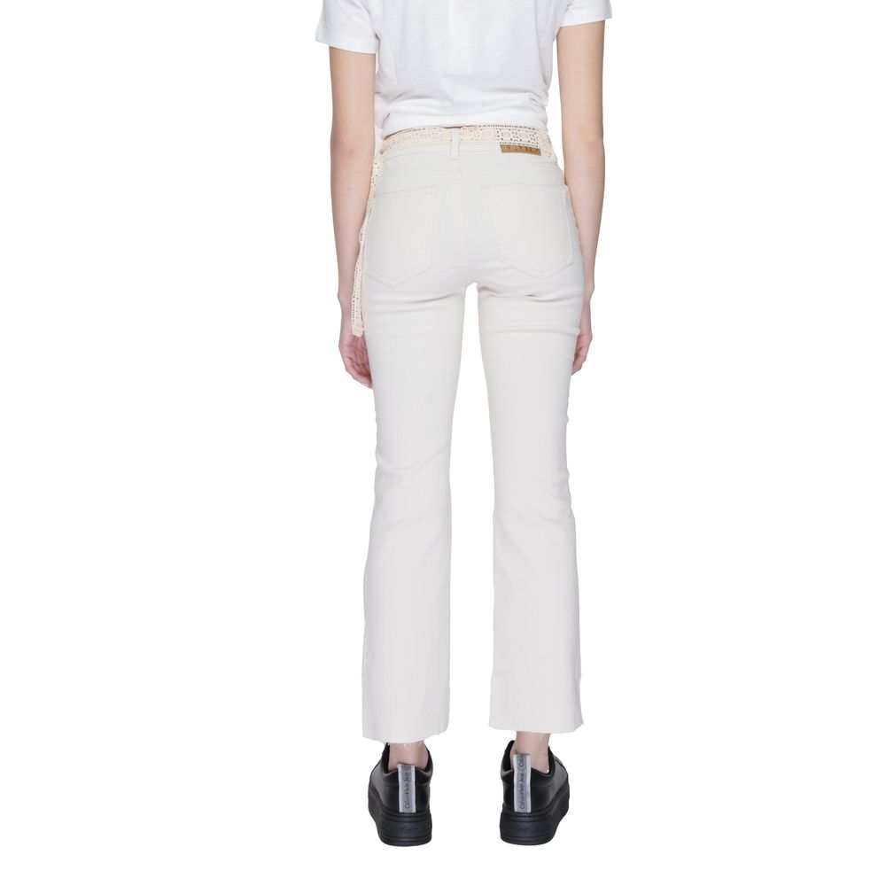Vero Moda Beige Cotton Bootcut Jean