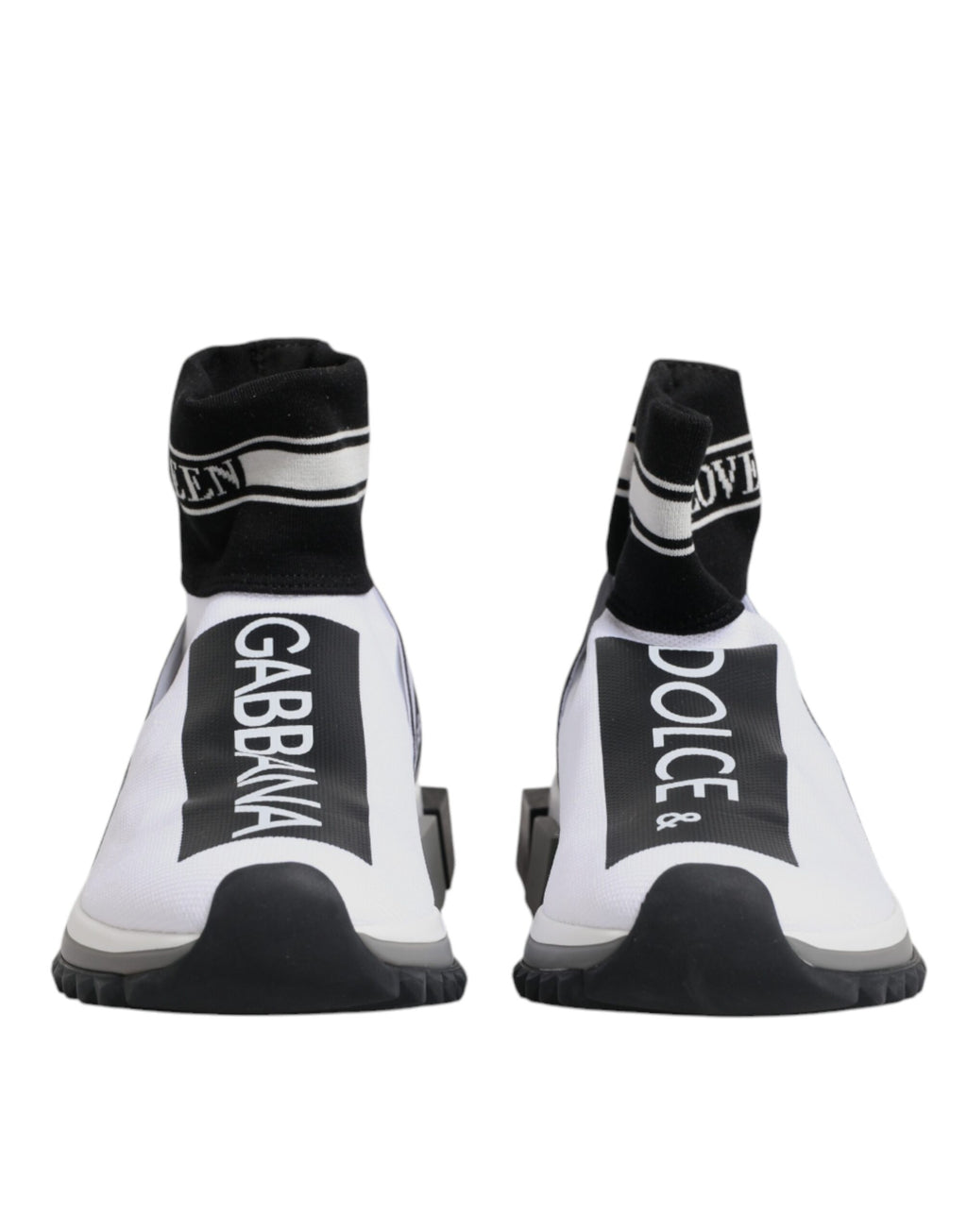 Dolce & Gabbana White Black Sorrento Socks Sneakers Shoes