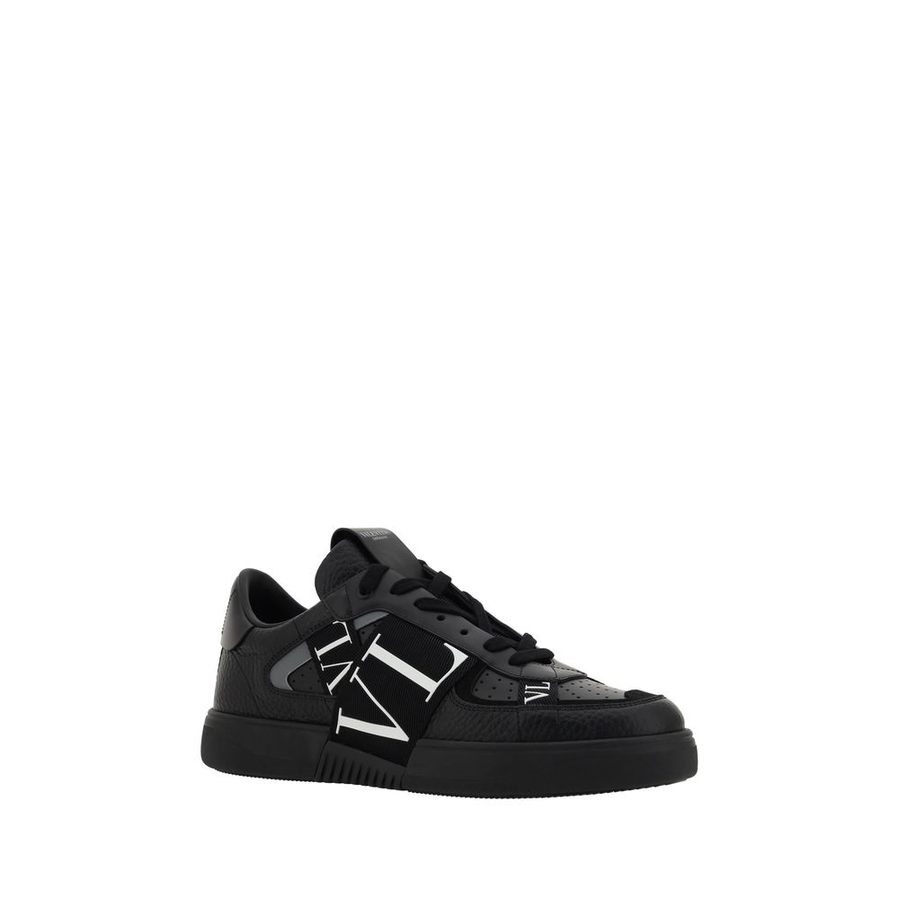 Valentino Garavani Black Leather VL7N Sneakers