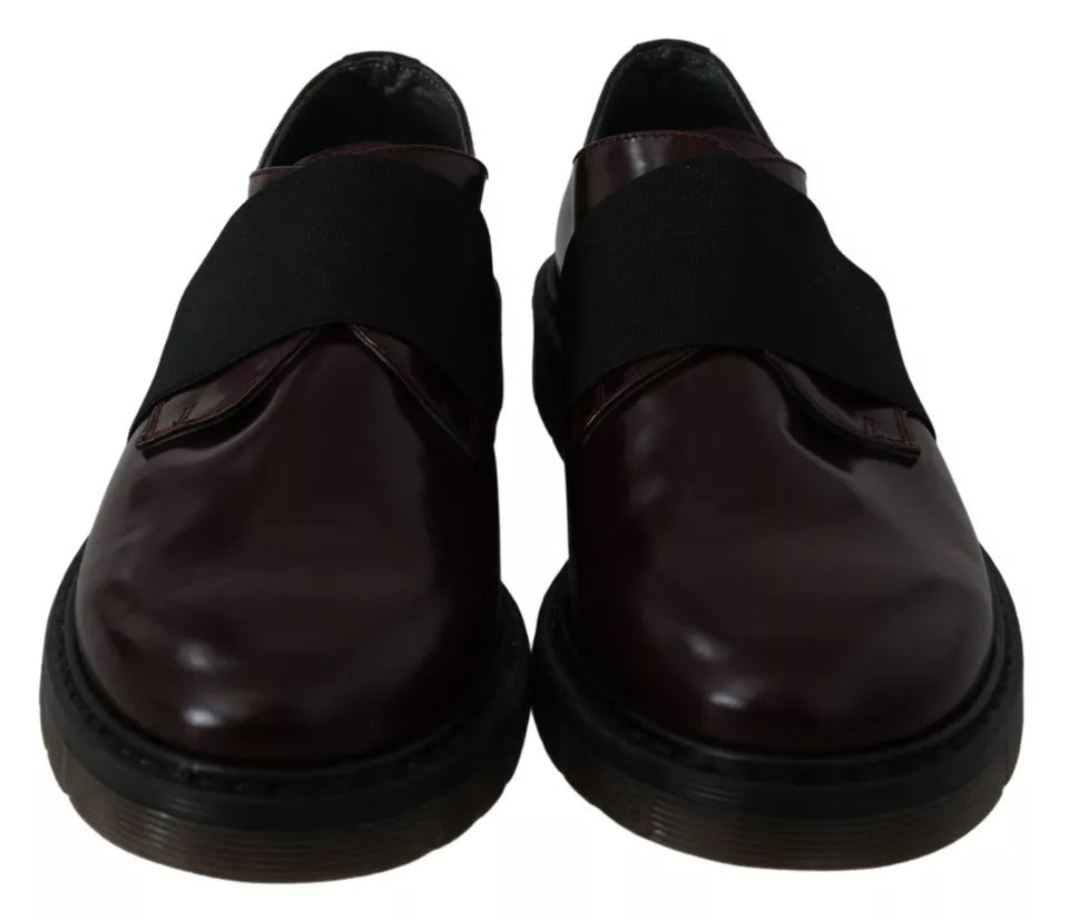 Dr. Martens Dark Brown Leather Elastic Strap Shoes