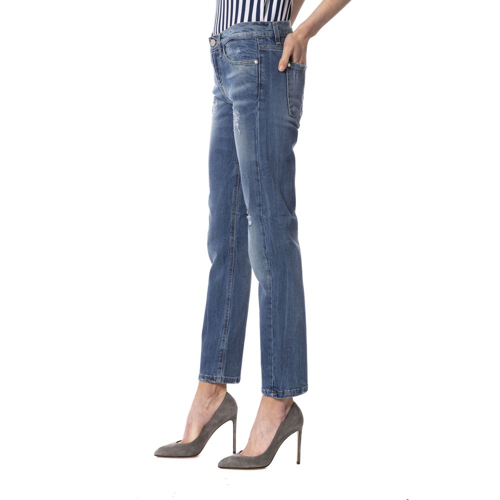 Frankie Morello Blue Other Fibres Women Jeans