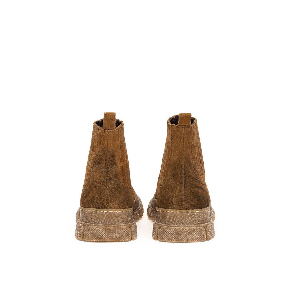 Max Mara Brown Suede Leather Chelsea Boots