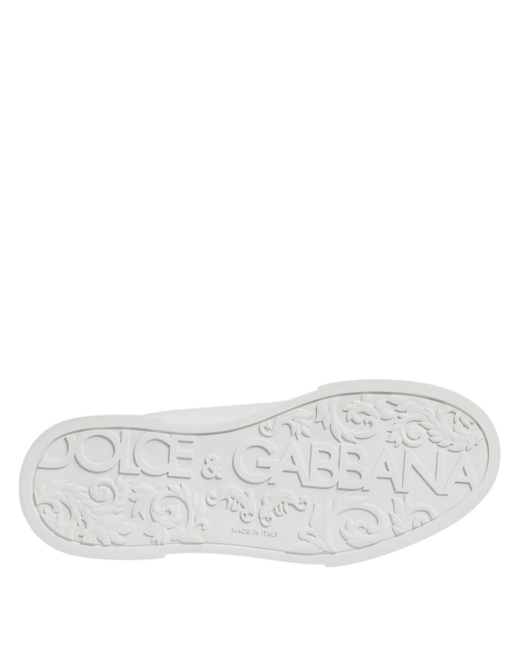 Dolce & Gabbana White Leather DG Logo Low Top Sneakers Shoes