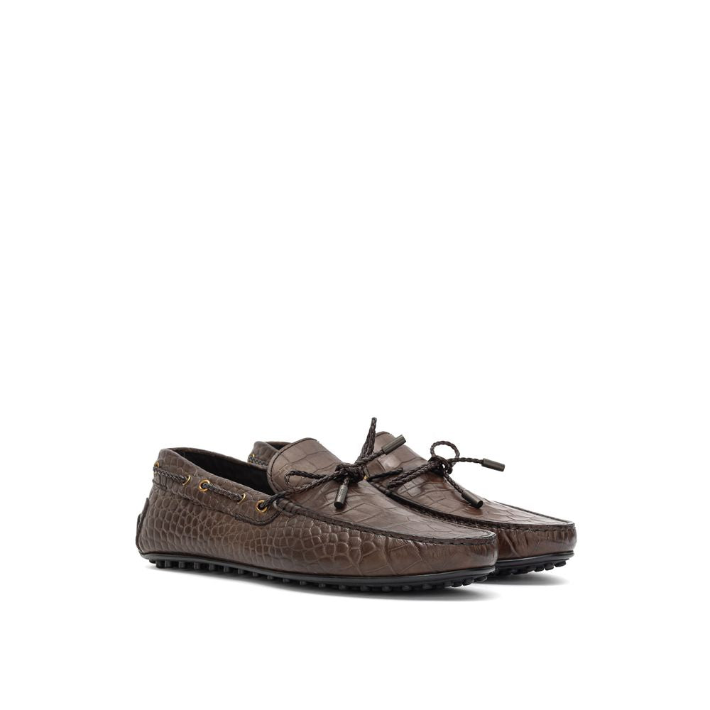 Tod's Brown Leather Moccassin