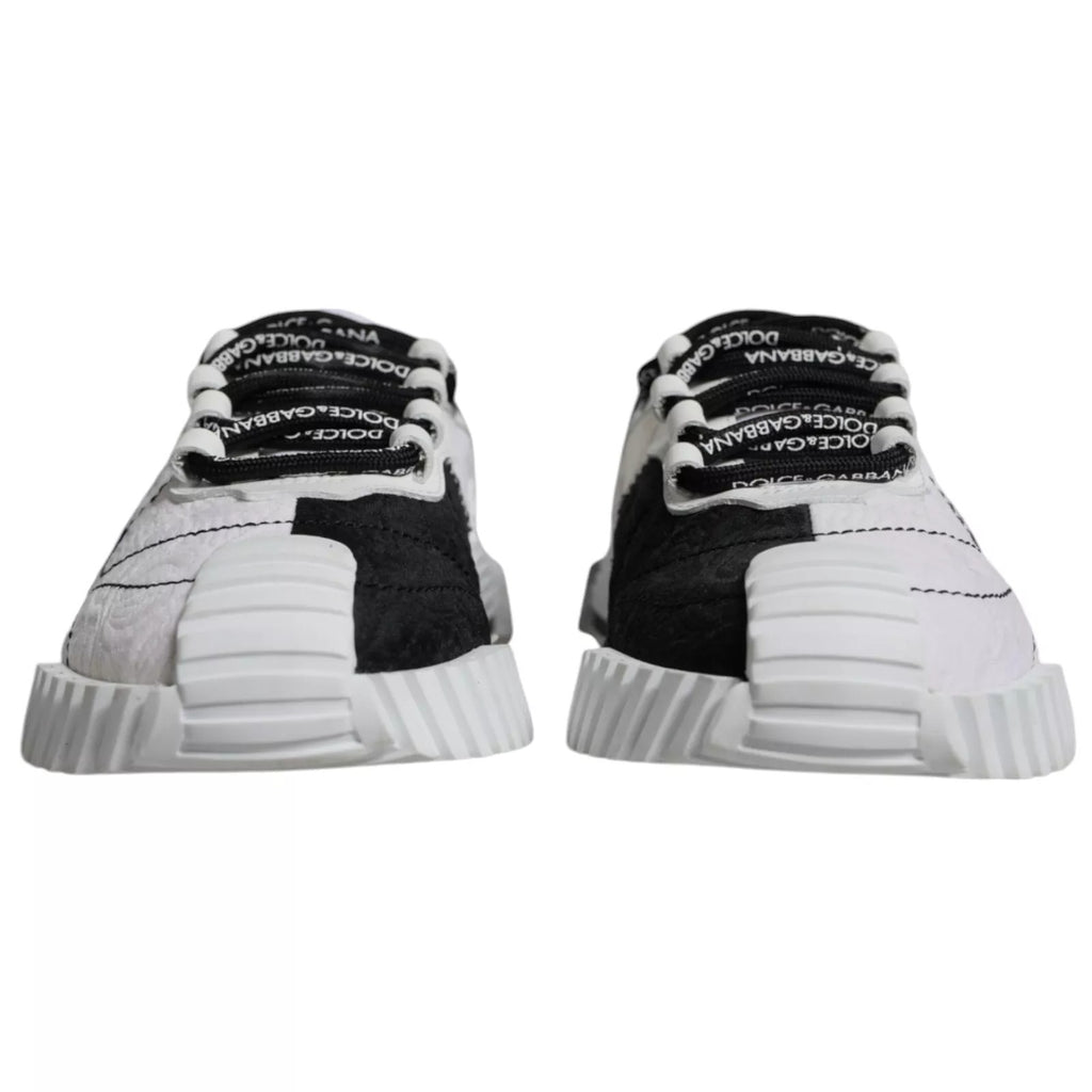 Dolce & Gabbana White Black Low Top NS1 Sneakers Shoes