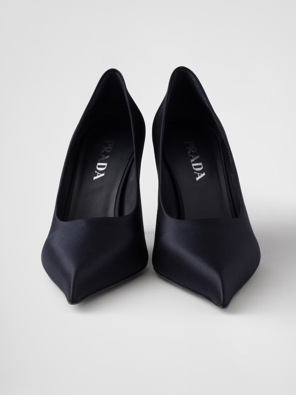 Prada Blue Satin Pumps