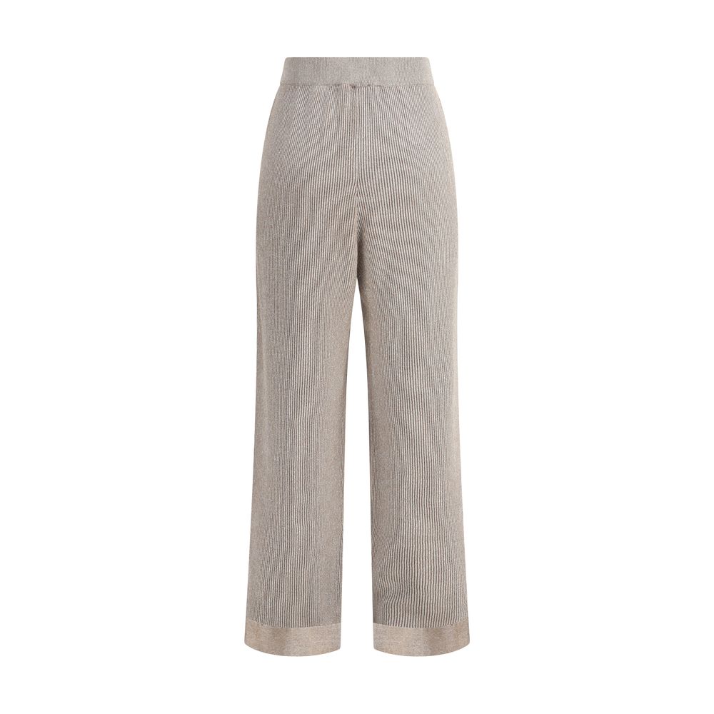 Brunello Cucinelli Gold Cotton Casual Pants