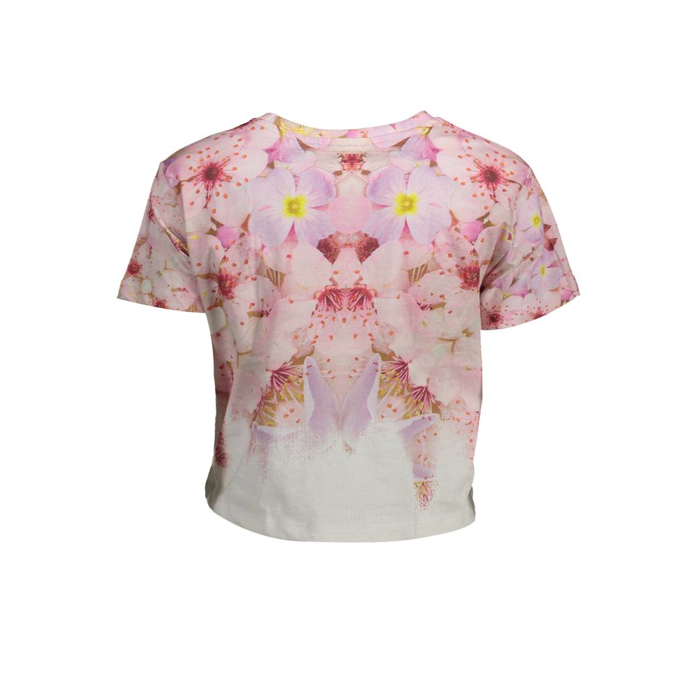 Desigual Pink Cotton Women T-Shirt