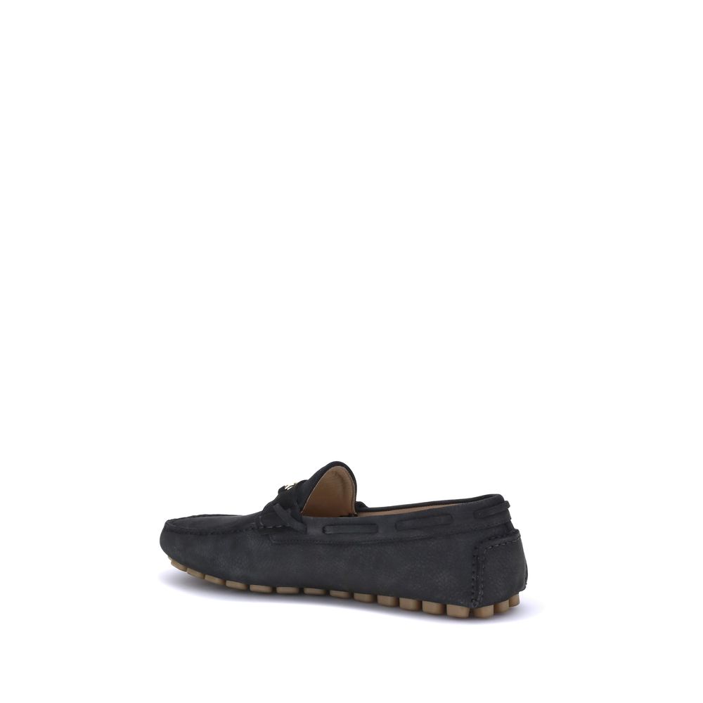 Valentino Garavani Black Rubber Slip-On Loafers