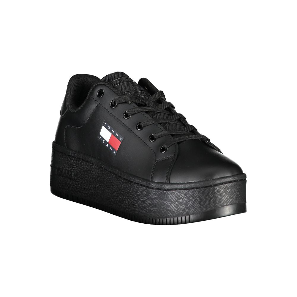 Tommy Hilfiger Black Polyester Sneaker