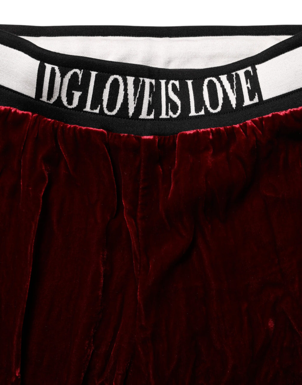Dolce & Gabbana Red Viscose DG Logo Mid Waist Pants