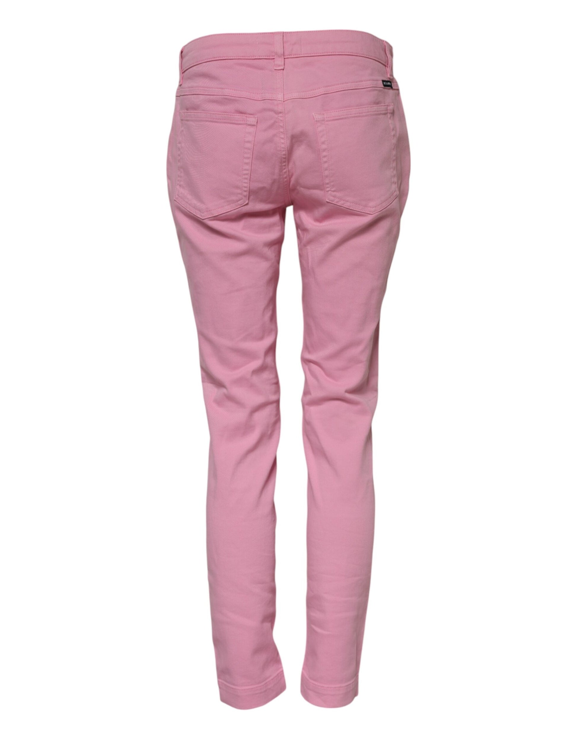 Dolce & Gabbana Pink Cotton PRETTY Skinny Denim Jeans