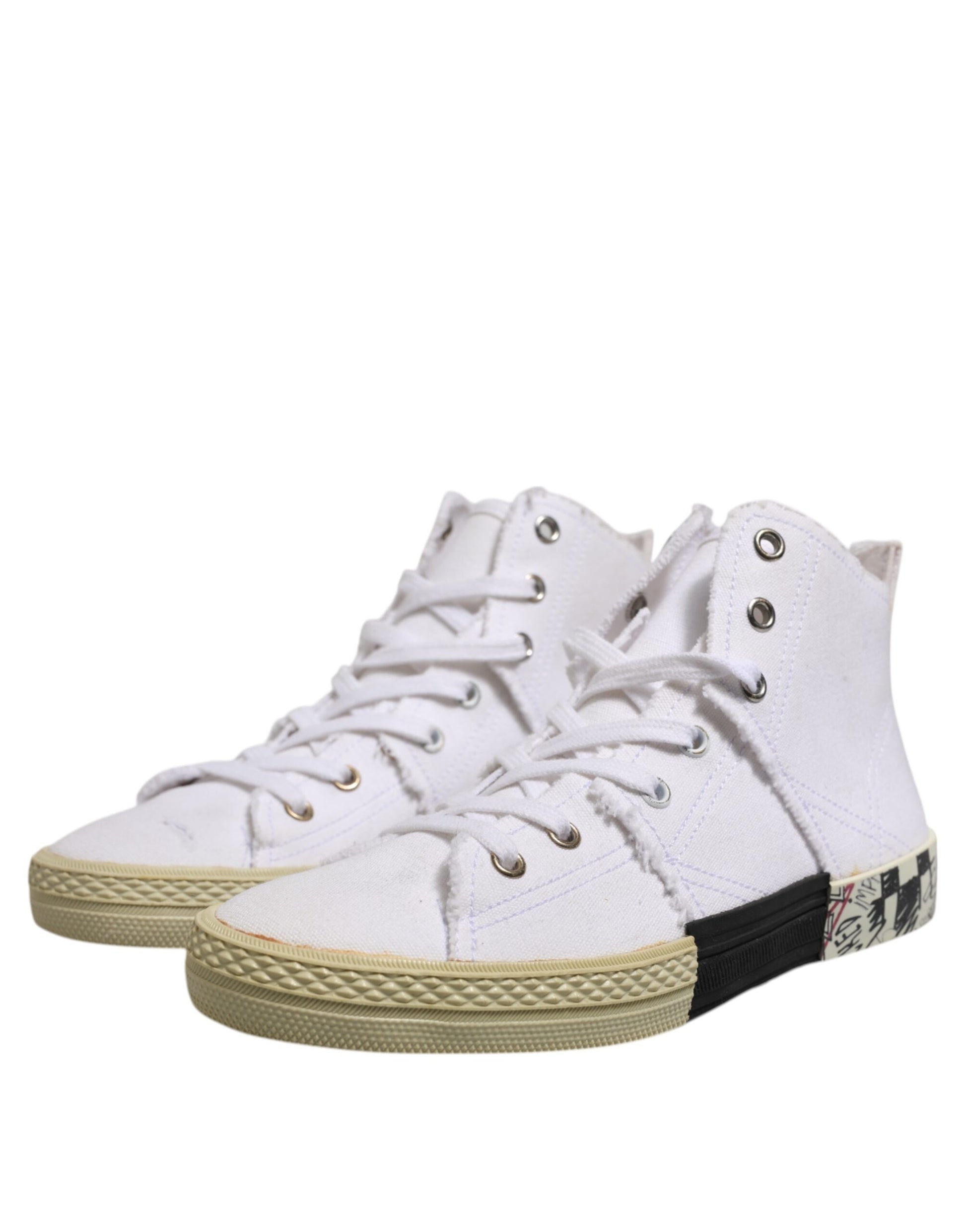 Maison Margiela White Lace Up Mid Top Women Sneakers Shoes