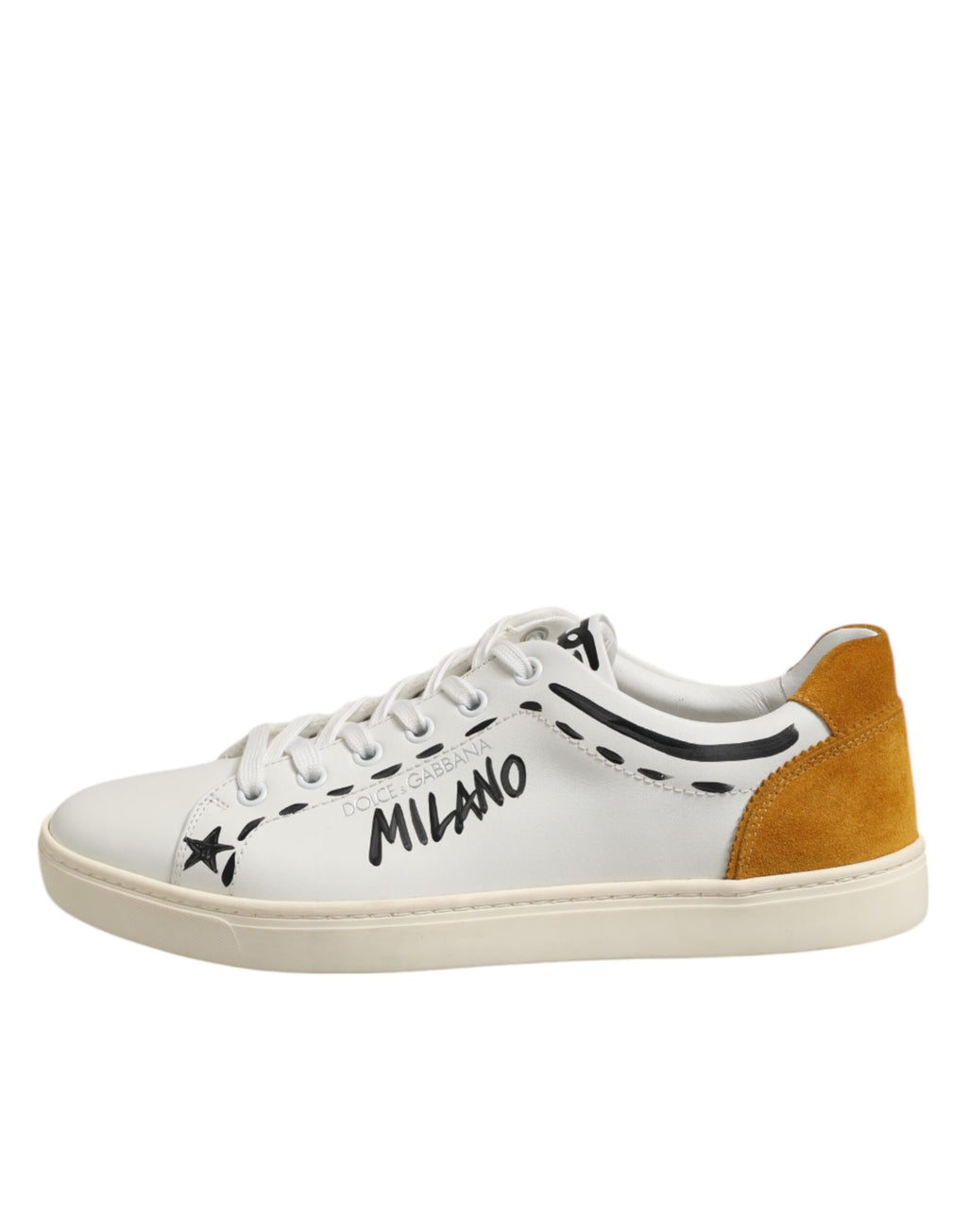 Dolce & Gabbana White Leather MILANO Low Top Sneakers Shoes