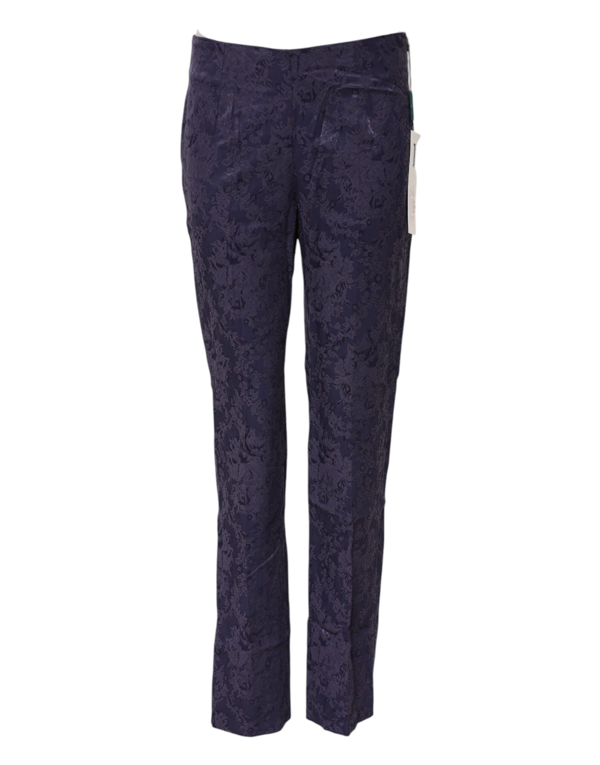 BENCIVENGA Purple Jacquard High Waisted Pants