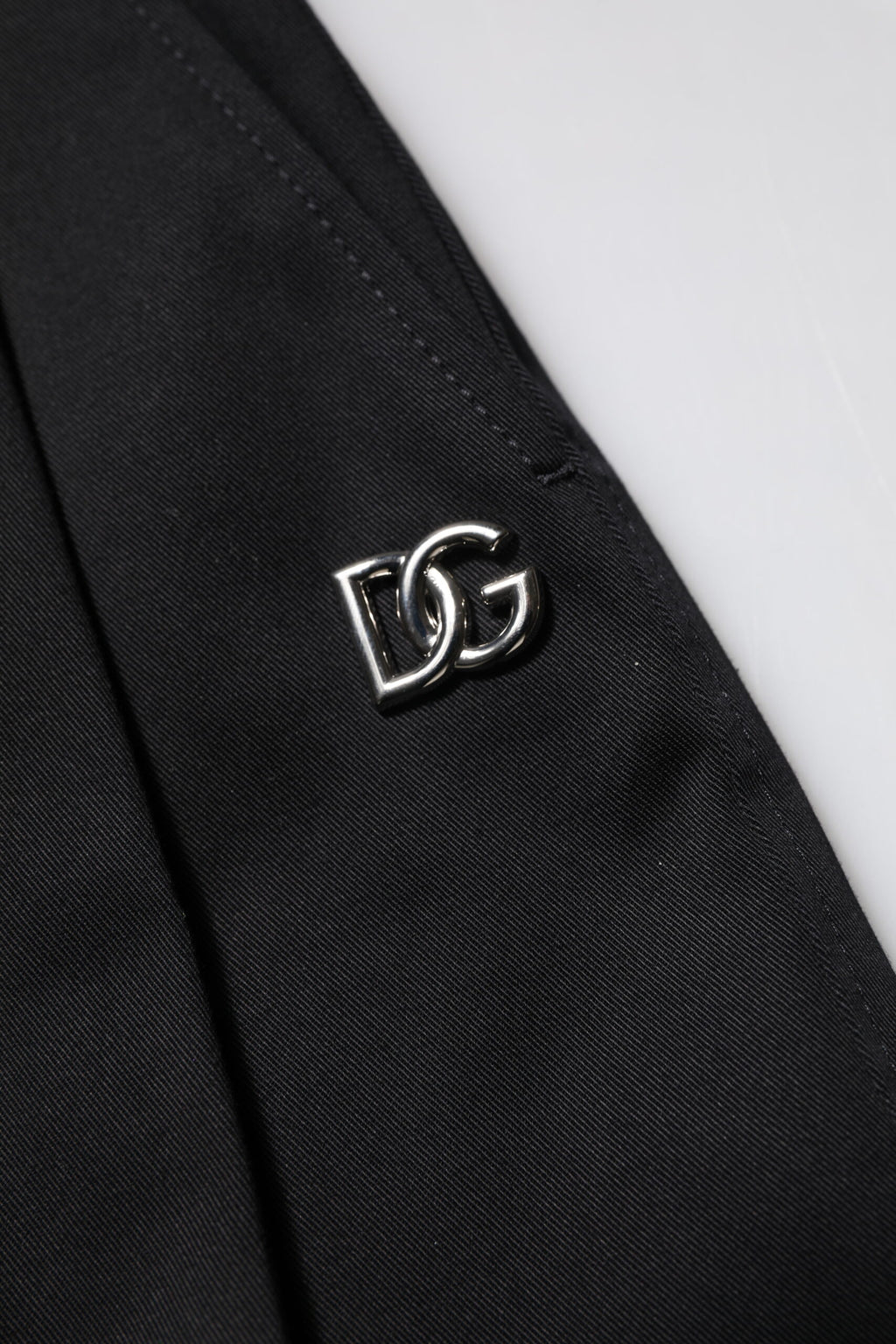 Dolce & Gabbana Black Cotton HighWaist Wide Leg Pants