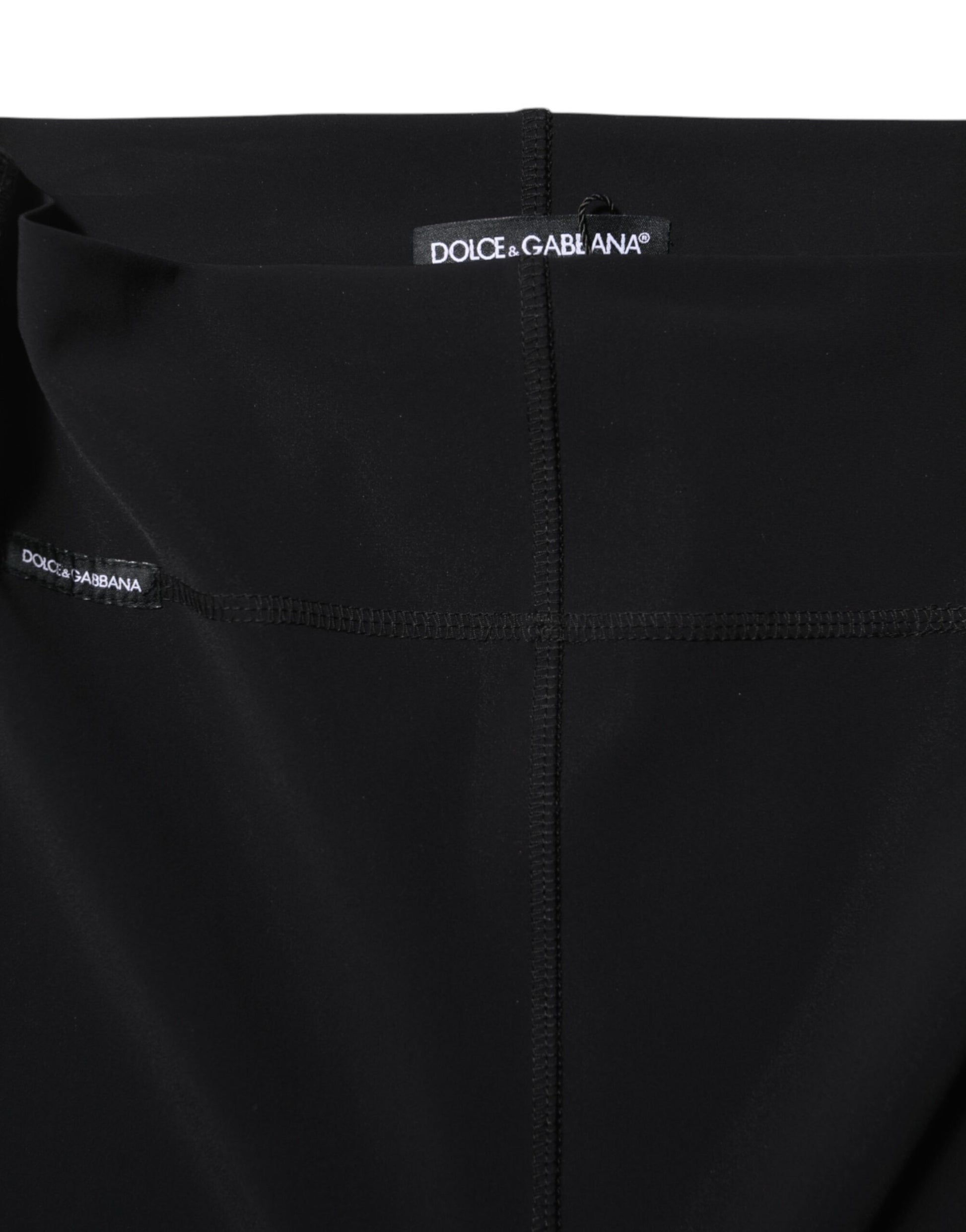 Dolce & Gabbana Black High Waisted Leggings Pants