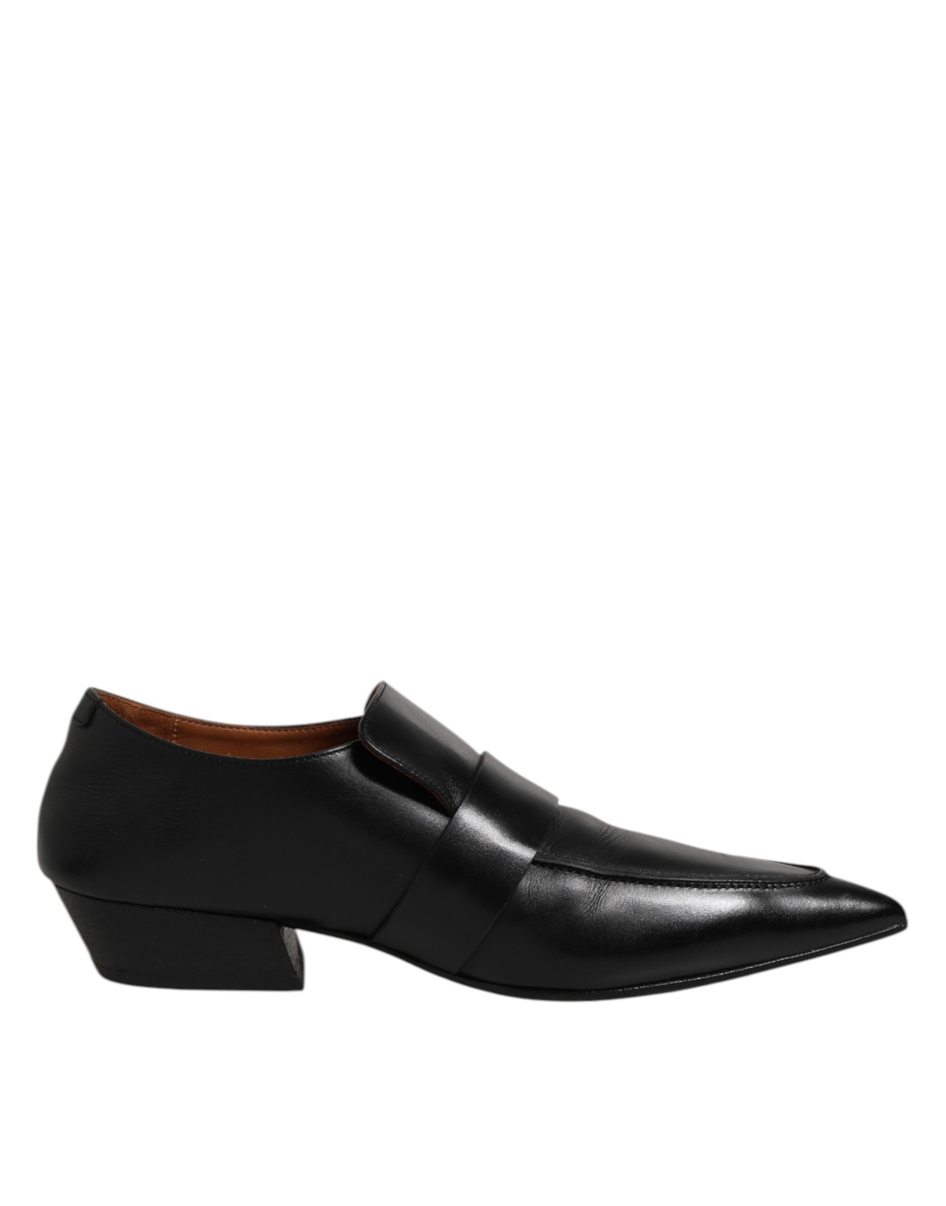 Marsell Black Soft Leather Loafer Pointed Toe Slip On Shoes