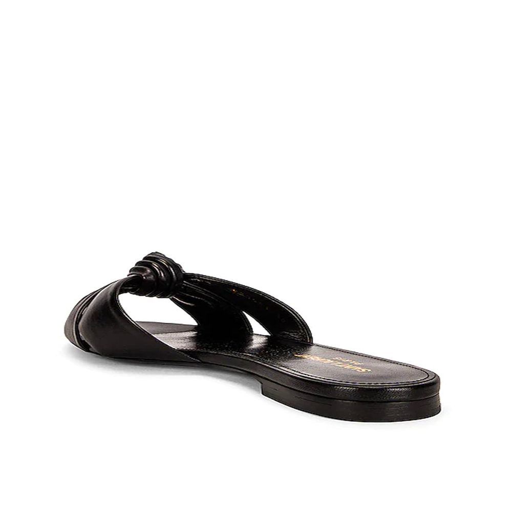 Saint Laurent Black Calfskin Slides