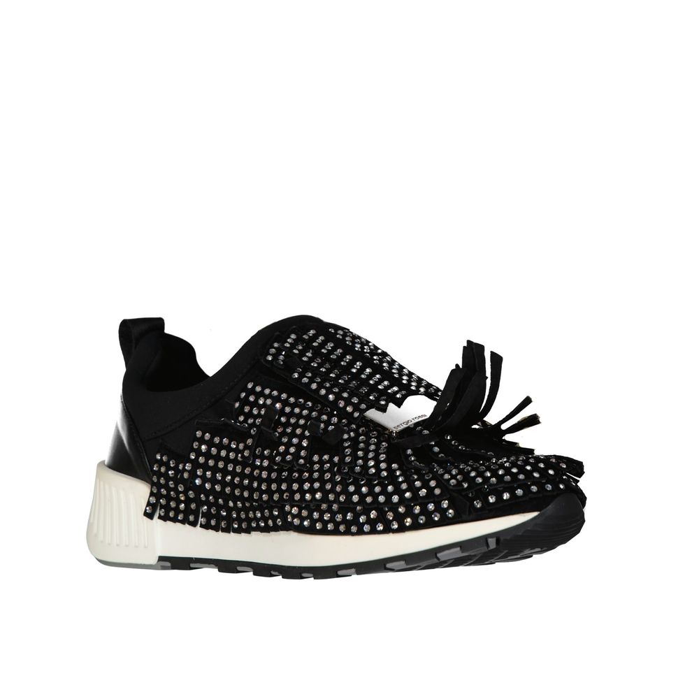 Sergio Rossi Black Fabric Chunky Sneakers