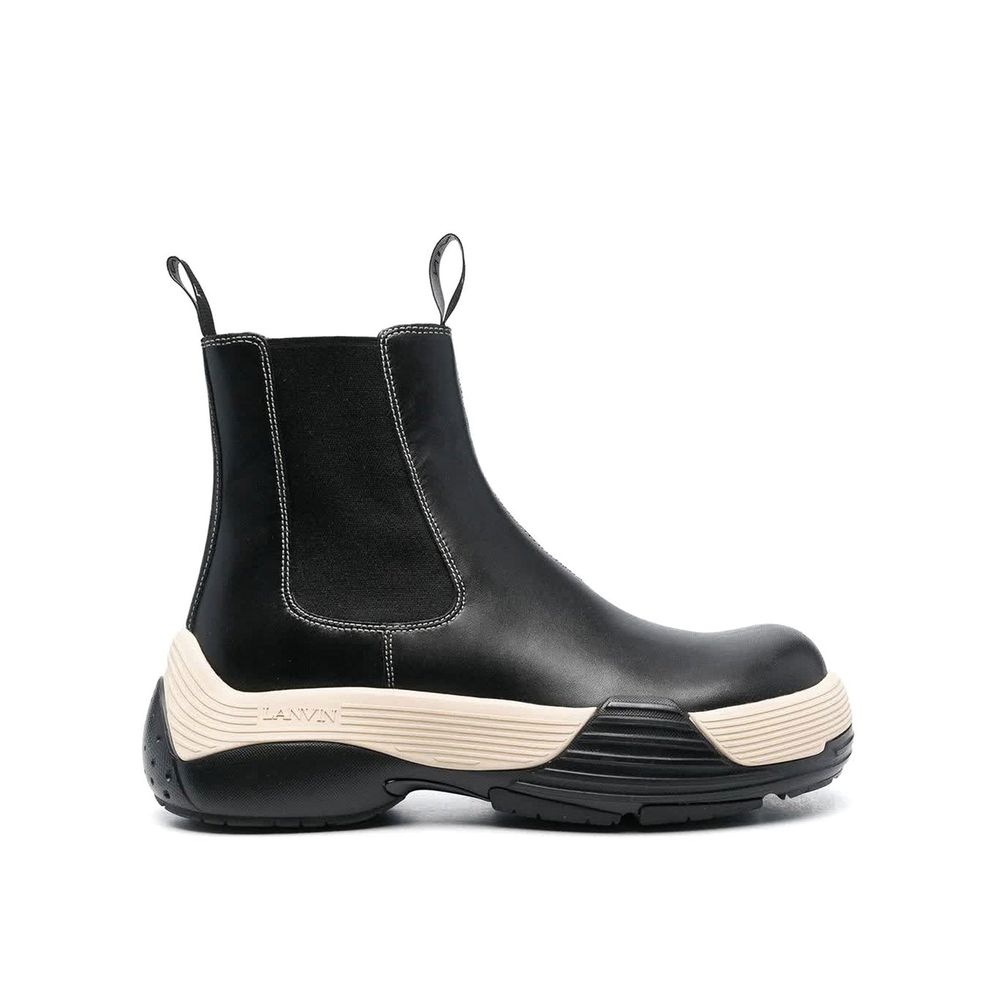Lanvin Black Calfskin Chelsea Boots
