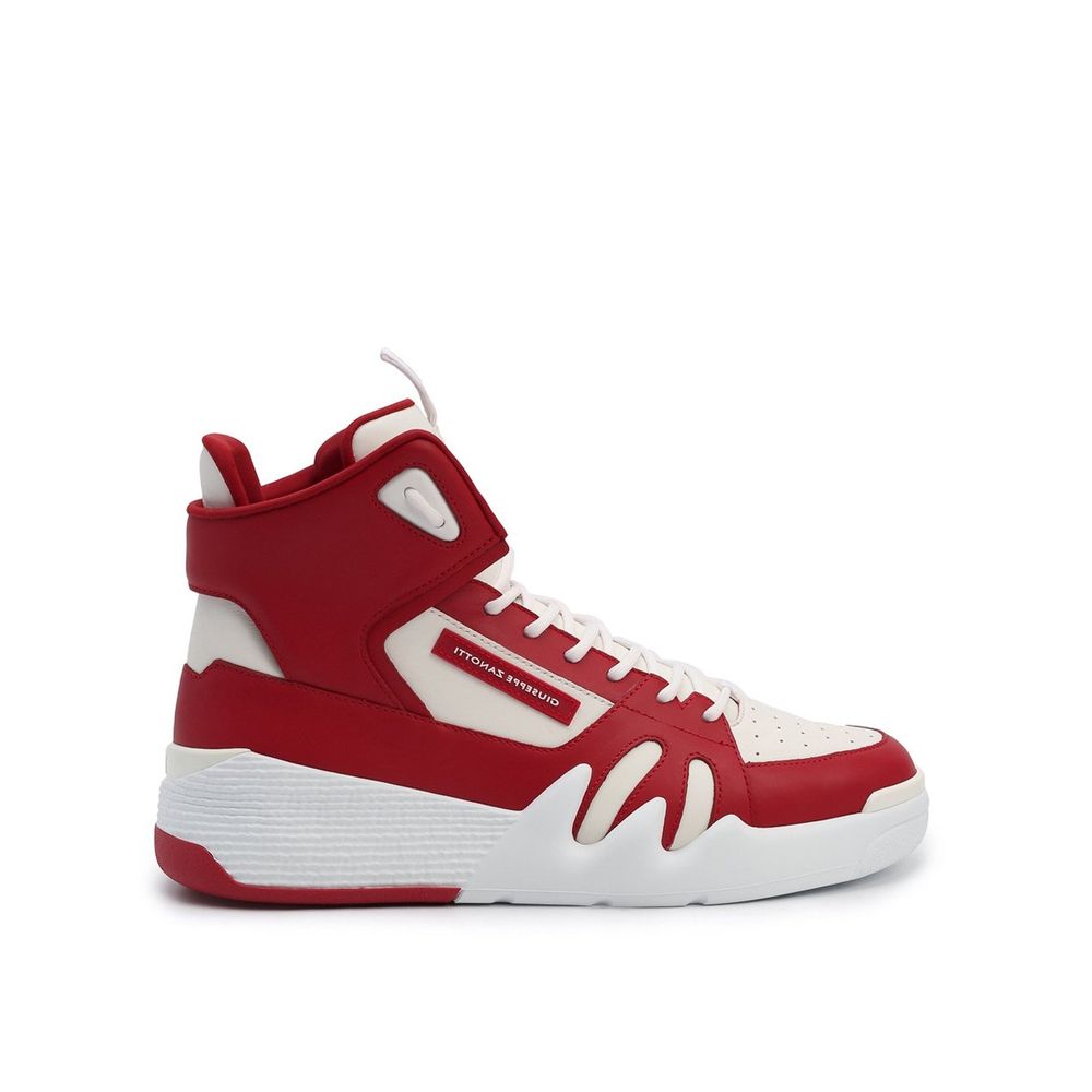 Giuseppe Zanotti Red Calfskin High Top Sneakers