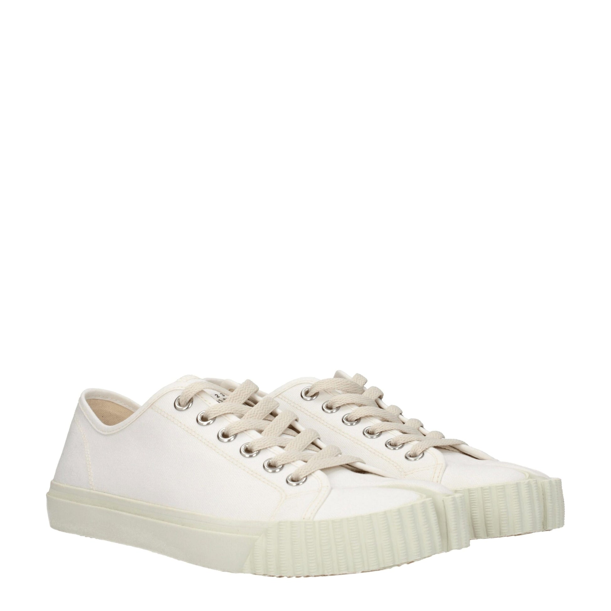 Maison Margiela White Fabric Low Top Sneakers