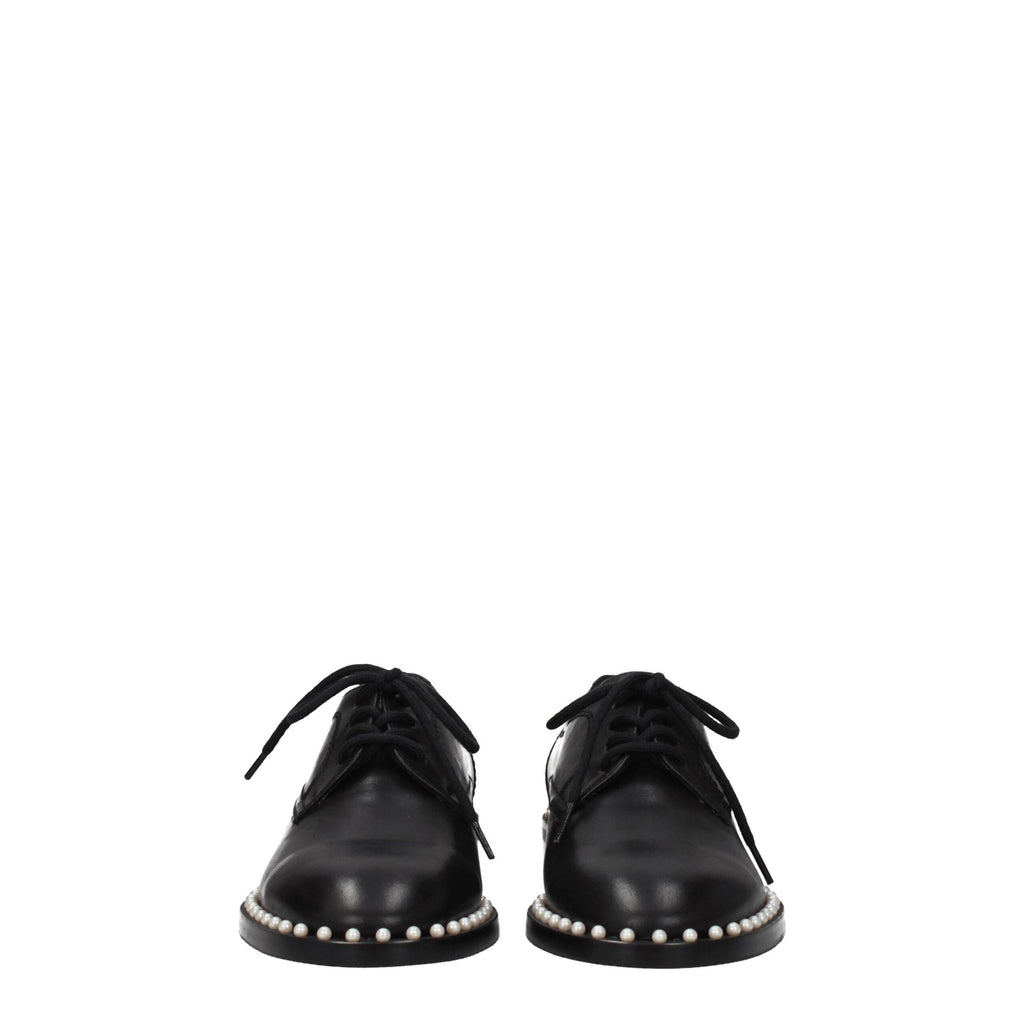 Stuart Weitzman Black Leather Oxfords And Derbies