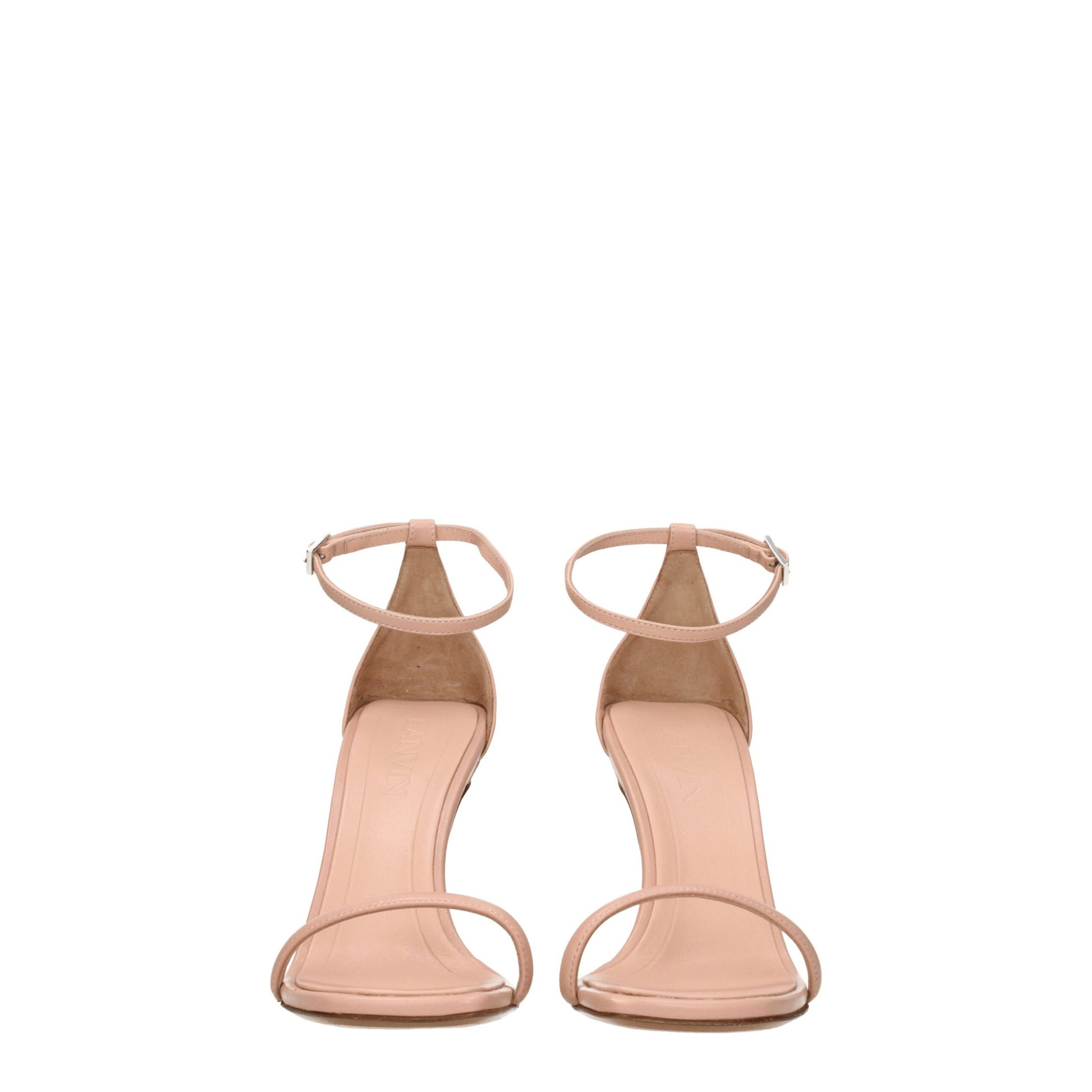 Lanvin Pink Leather Stiletto Heel Sandals