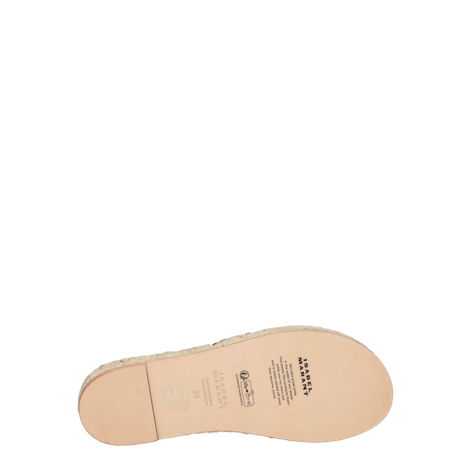 Isabel Marant Black Leather Flat Sandals