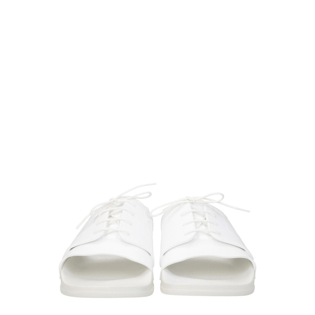 Maison Margiela White Cotton Slippers