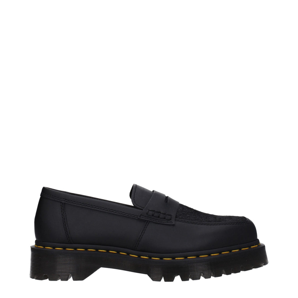 Dr. Martens Black Leather Slip-On Loafers