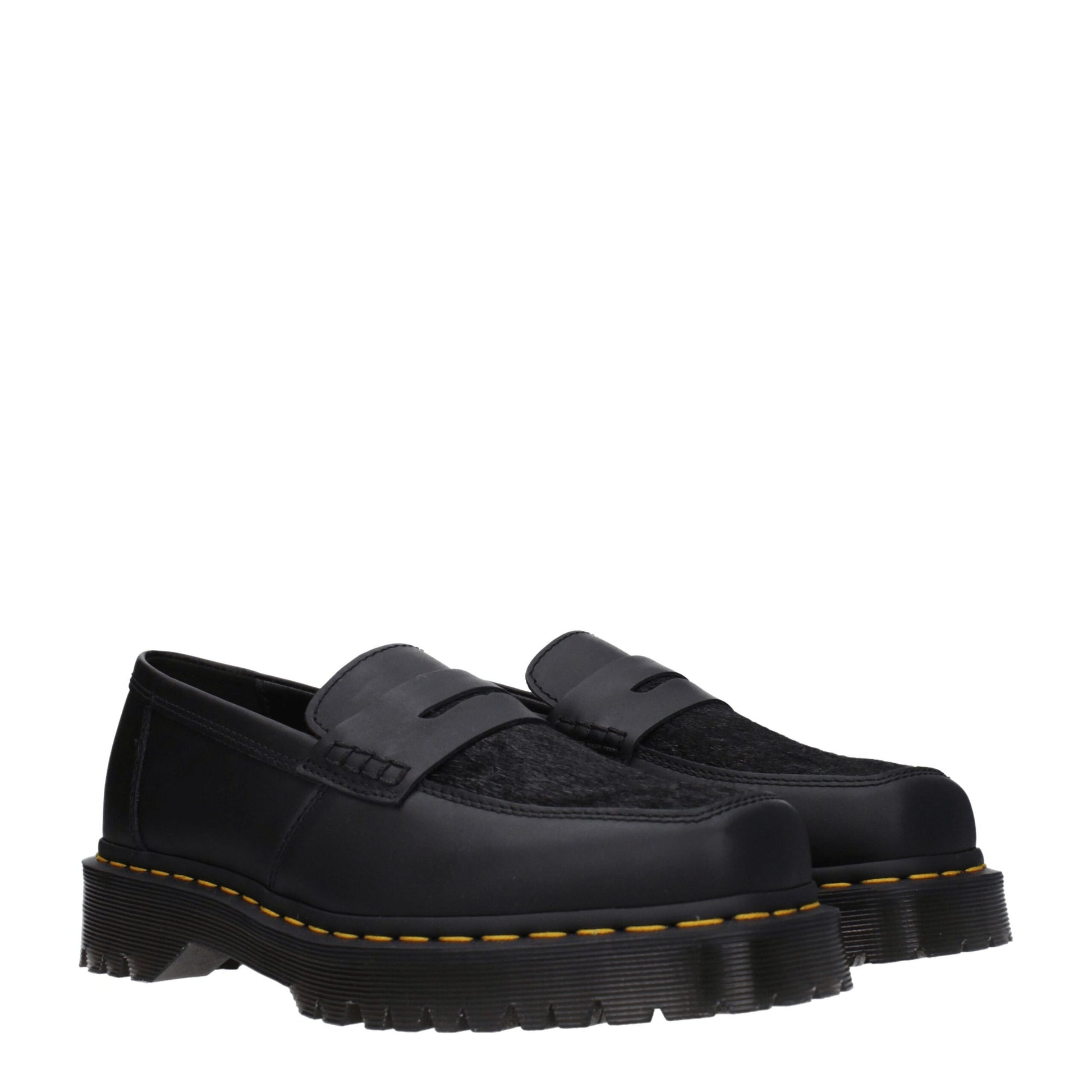 Dr. Martens Black Leather Slip-On Loafers