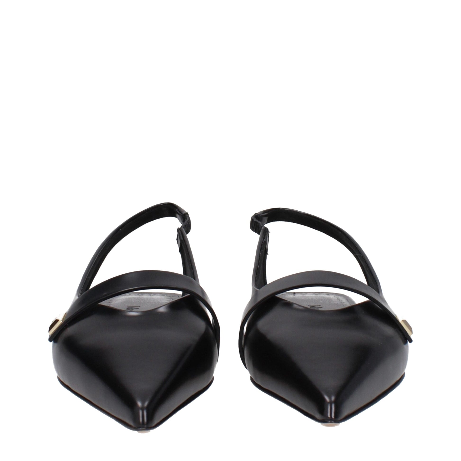 Max Mara Black Leather Ballet Flats