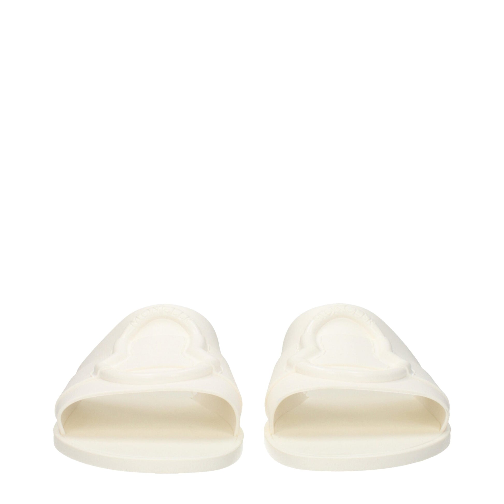 Moncler White Cotton Slippers