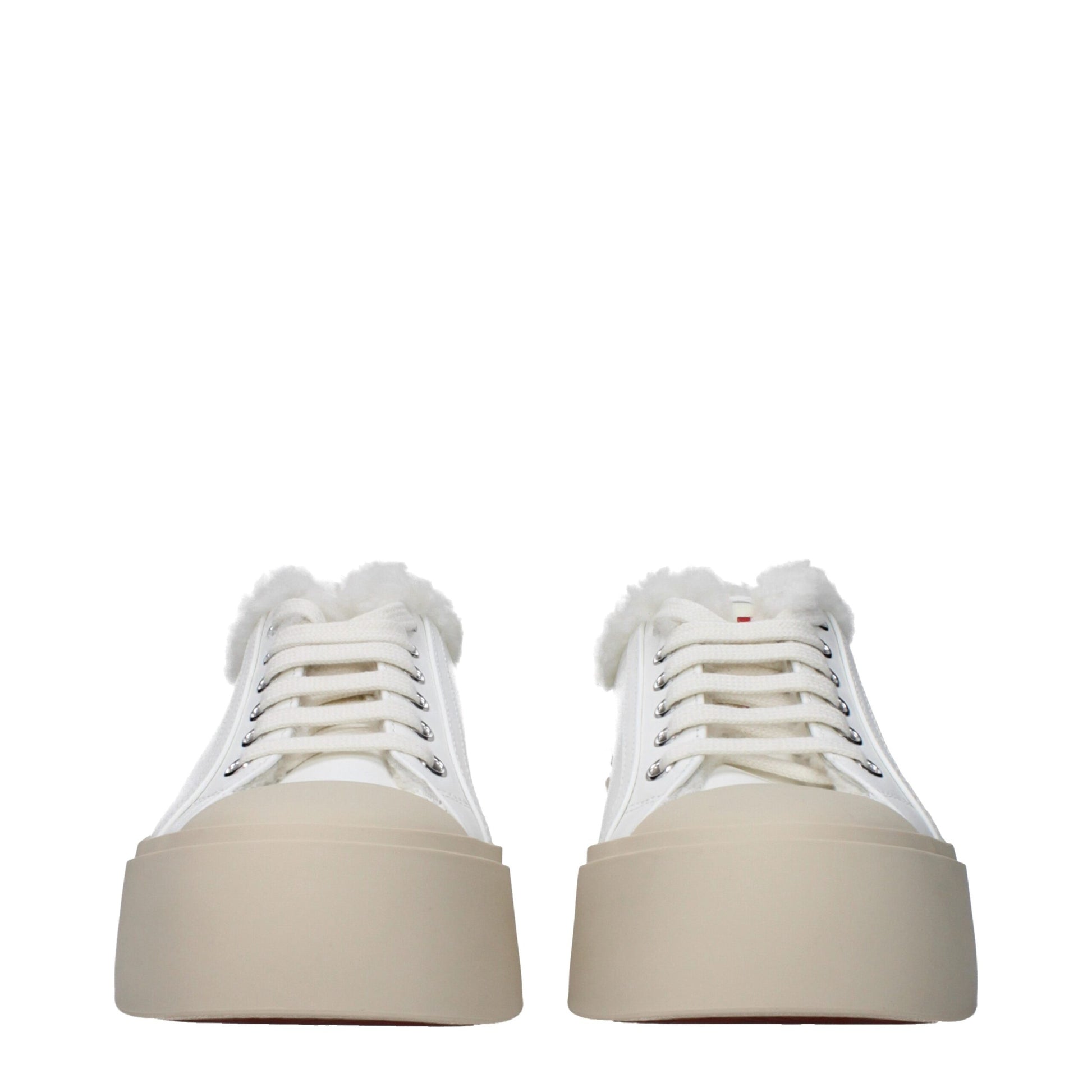 Marni White Leather Low Top Sneakers