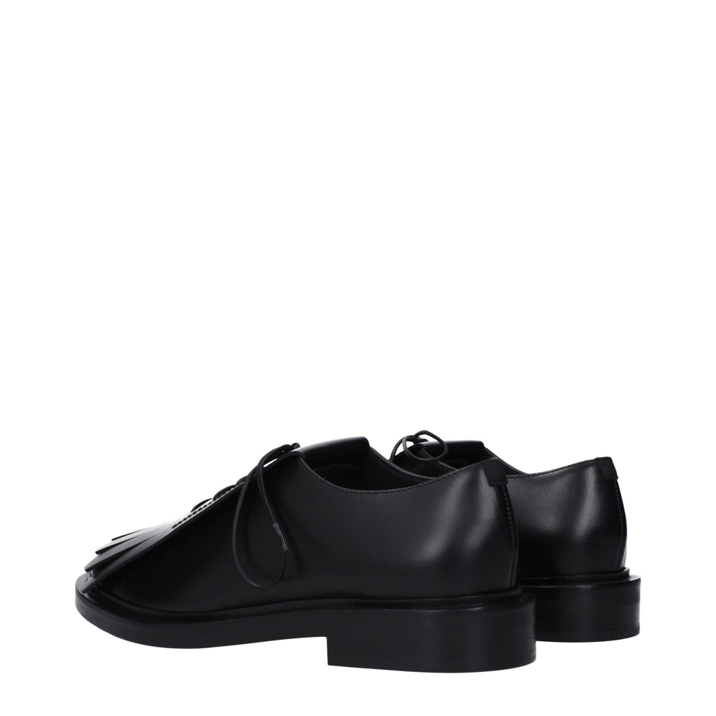 Max Mara Black Leather Oxfords And Derbies