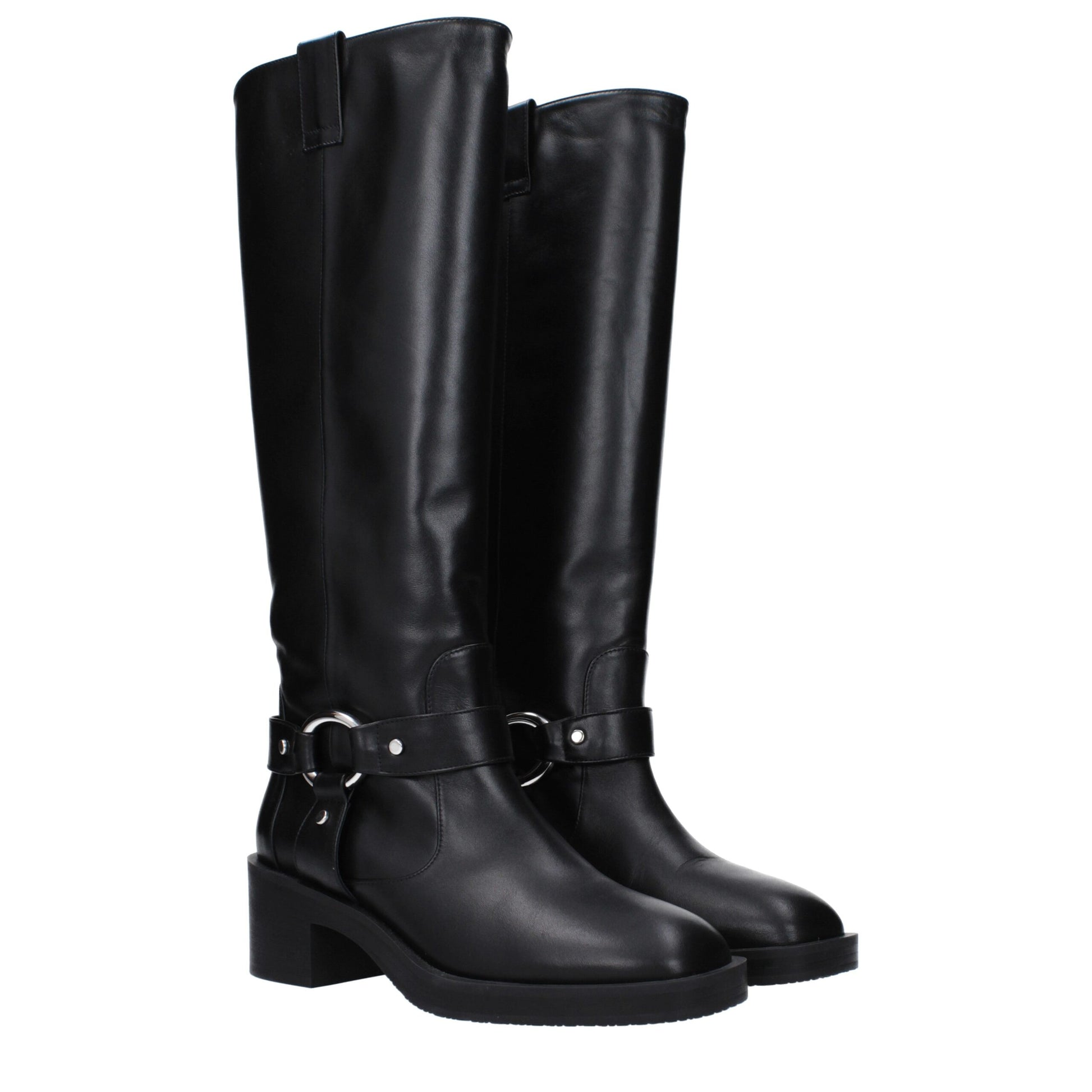 Stuart Weitzman Black Leather High Heel Boots