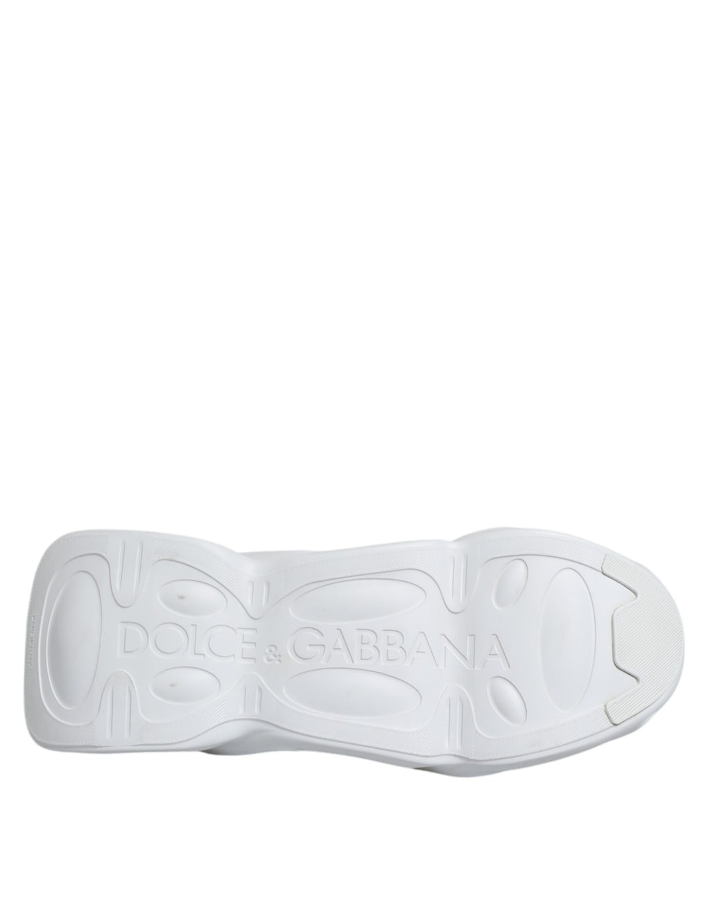 Dolce & Gabbana White Silver Slip On Wave Socks Sneakers Shoes