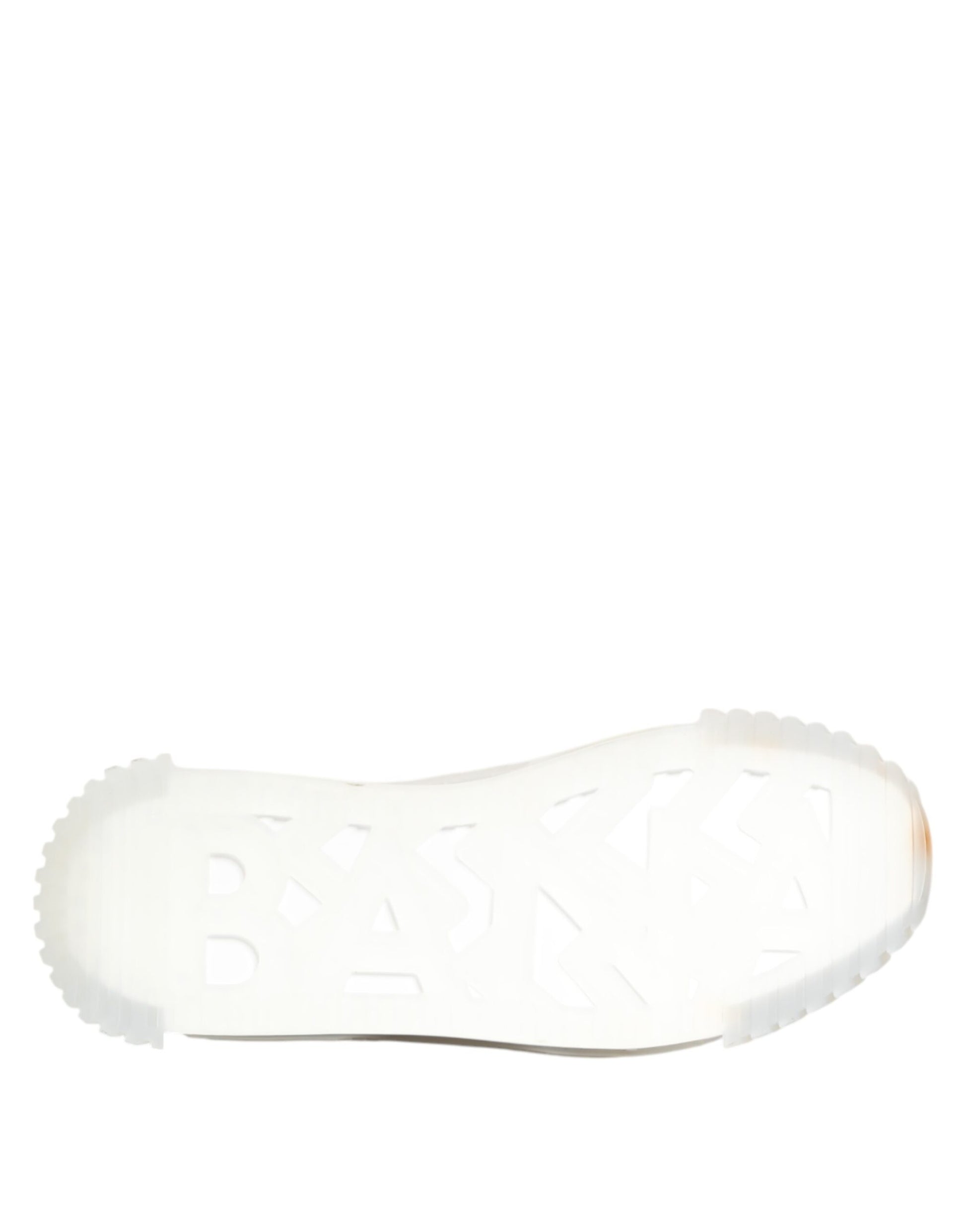 Dolce & Gabbana Silver Black Nylon NS1 Low Top Sneakers Shoes